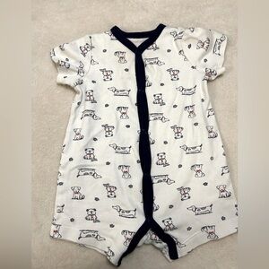 ⭐️6 Month Little Me Baby Boys Romper One Piece Puppy Dog Print ⭐️